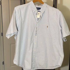 POLO Ralph Lauren Short Sleeve Blue Striped Shirt